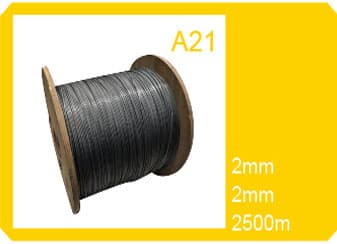 CABLE DE ACERO INOXIDABLE 2.0MM FUNDA PLASTICA POR METRO