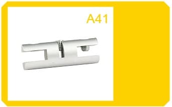 SUJETADOR DE ALUMINIO COLGANTE DOBLE VERTICAL HASTA 5MM DE ESPESOR