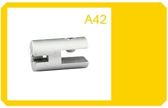 SUJETADOR DE ALUMINIO COLGANTE SENCILLO HORIZONTAL HASTA 5MM DE ESPESOR