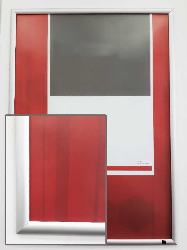 MARCO ABATIBLE PERFIL DE ALUMINIO  25MM MEDIDA APROXIMADA B2-500x707MM CON PELICULA PROTECTORA EN PVC RIGIDO DE 0.5MM