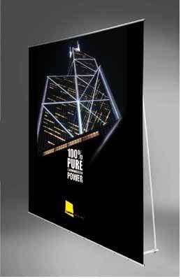 PORTA BANNER EN EN ALUMINIO  RECTO MEDIDA APROXIMADA 255X230CM INCLUYE BOLSO