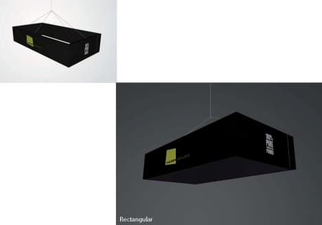 DISPLAY COLGANTE  DE ALUMINIO LIVIANO  MEDIDA APROXIMADA  DE 20 PIES X 2.5 PIES DE ALTO TELA TENSADA INCLUYE MALETIN