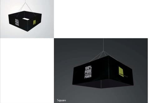 DISPLAY COLGANTE DE ALUMINIO LIVIANO DIAMETRO MEDIDA APROXIMADA 16 X 4 DE ALTO TELA TENSADA INCLUYE MALETIN