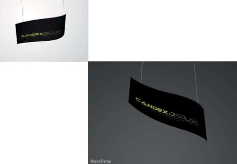 DISPLAY COLGANTE DE ALUMINIO LIVIANO  LARGO MEDIDA APROXIMADA  10x4 PIES TELA TENSADA INCLUYE MALETIN