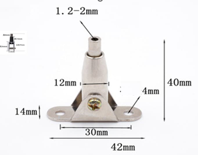 SUJETADOR SISTEMA COLGANTE MEDIDA:D42mm*H40mm CABLE:1.2-2mm DIAMETRO:4mm