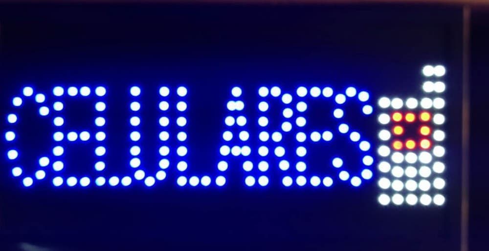LETRERO LED  CELULARES MEDIDA APROXIMADA 25X48 CM