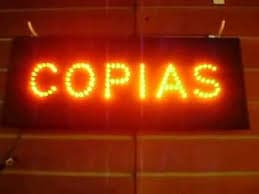 LETRERO LED  COPIAS MEDIDA APROXIMADA 25X48 CM