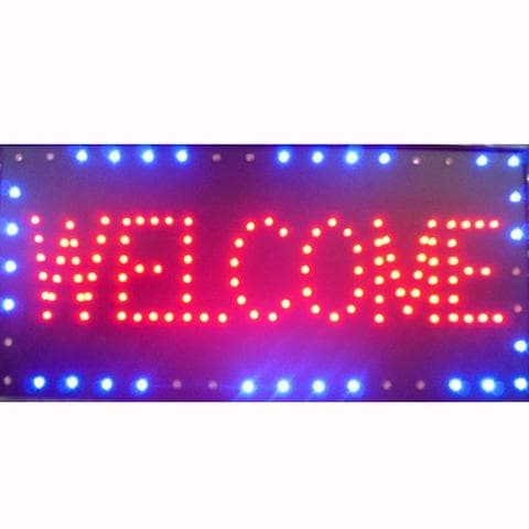 LETRERO LED  WELCOME MEDIDA APROXIMADA 25X48