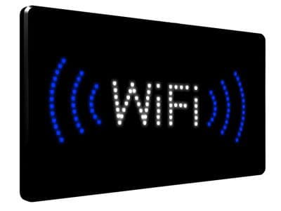 LETRERO LED  WIFI MEDIDA APROXIMADA 25X48 CM