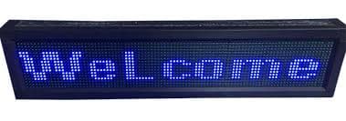 LETRERO LED PROGRAMABLE MEDIDA APROXIMADA 136X40 INDOOR COLOR AZUL
