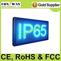 LETRERO LED PROGRAMABLE  MEDIDA APROXIMADA 136X40 OUTDOOR COLOR AZUL