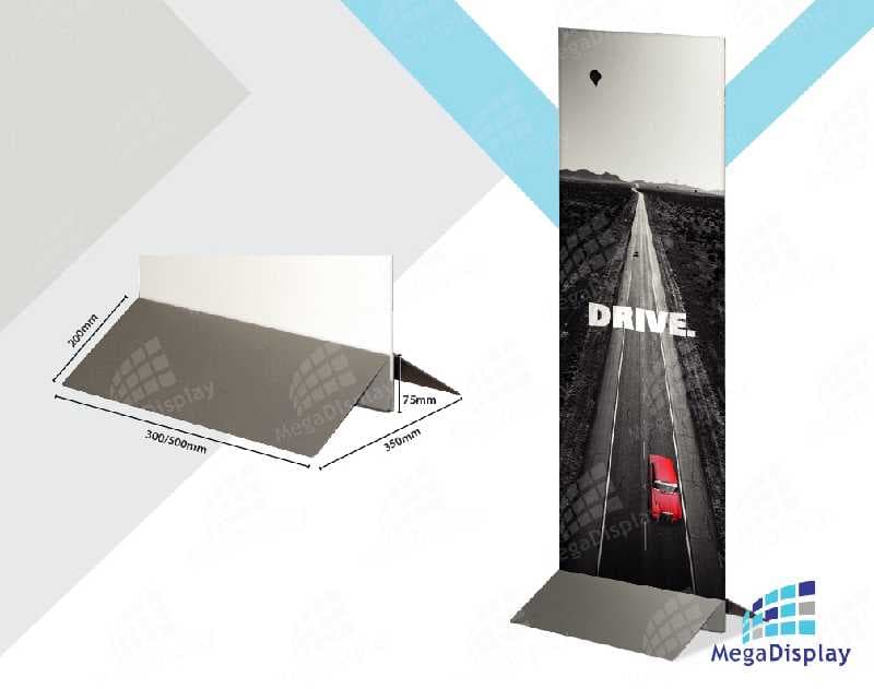 BASE METALICA PARA GRAFICA  AJUSTABLE MEDIDA APROXIMADA 90 CENTIMETROS DOBLE CARA