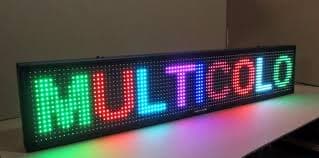 LETRERO LED PROGRAMABLE MEDIDA APROXIMADA 100X20 INDOOR COLOR MIX DE COLORES