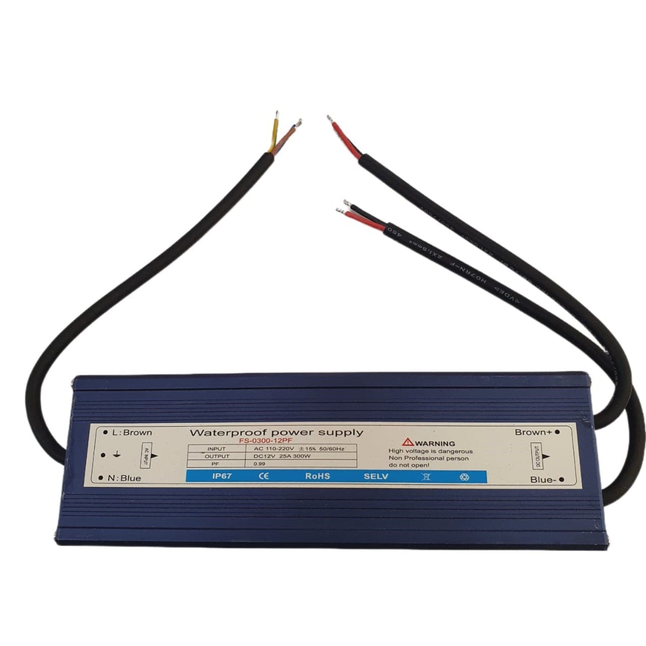FUENTE DE PODER EXTERIOR 300W   25A ENTRADA 110/220V 60HZ SALIDA: 12VDC / IP67