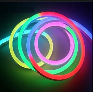 KIT MANGUERA NEON FLEXIBLE RGB STRIP LIGHT 2835 5MTS 12V 5A 5MM