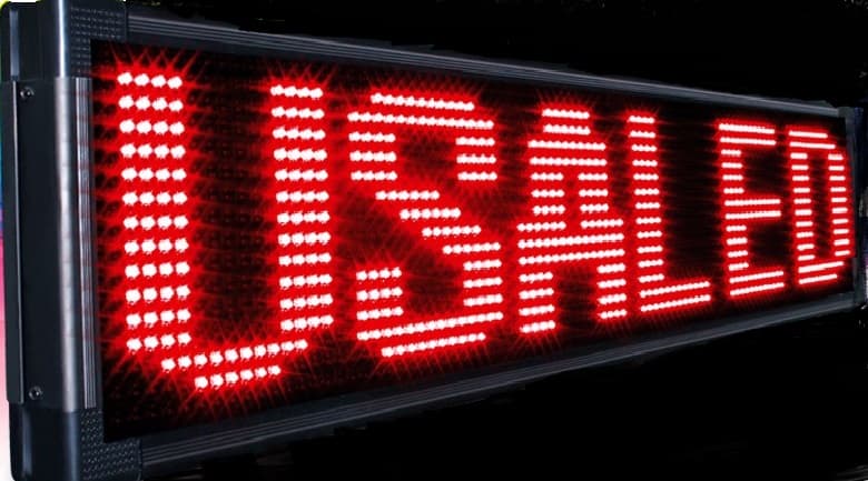 LETRERO LED PROGRAMABLE  MEDIDA APROXIMADA 200X20 OUTDOOR COLOR ROJO