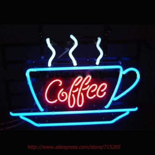 LETRERO COFFE ELABORADO EN MANGUERA FLEXIBLE NEON EN COLORES SURTIDOS  MEDIDA APROXIMADA  60*30*2.5