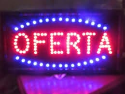 LETRERO LUMINOSO SING OFERTA TAMAÑO 48*25
