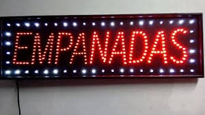 LETRERO LUMINOSO SING EMPANADAS TAMAÑO 48*25CM