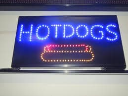 LETRERO LUMINOSO SIGN HOTDOGS TAMAÑO 48*25CM