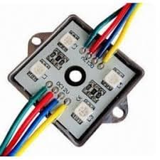 MODULO LED 12VDC RGB HIGHLIGHT 3 FOCOS PASTILLA NEGRA