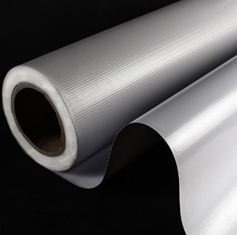 LONA PARA IMPRESIÓN DE 380 GRAMOS 500*500 RESPALDO GRIS GLOSSY ROLLO 1.00X50 METROS