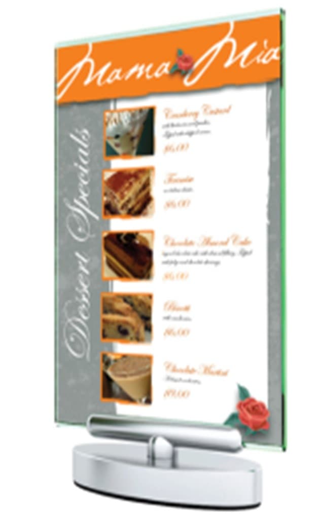 DISPLAY ACRILICO CRISTAL ROTATIVO VERTICAL MEDIDA APROXIMADA 5x7
