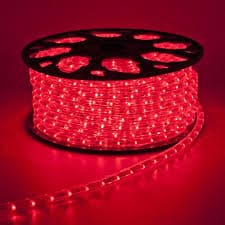 MANGUERA CUADRADA DOBLE LINEA RED 180 LED X METRO ROLLO X 100 METROS 220W