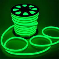 MANGUERA FLEXIBLE NEON 16*16 COLOR GREEN 12O LED X METRO IP 67 110 V ROLLO X 50 METROS