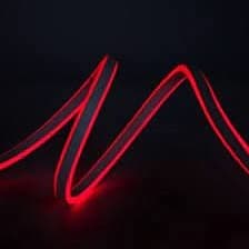MANGUERA FLEXIBLE NEON COLOR RED CHATA LUZ AMBOS LADOS ROLLO * 100 METROS