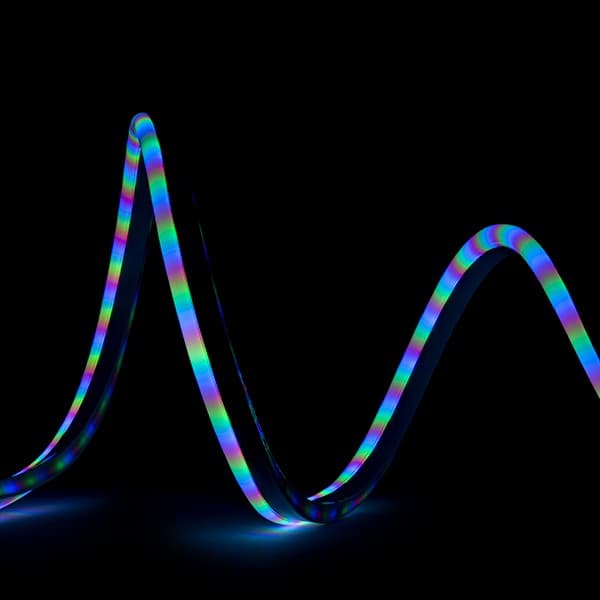 MANGUERA FLEXIBLE NEON COLOR RGB CHATA LUZ AMBOS LADOS ROLLO * 100 METROS