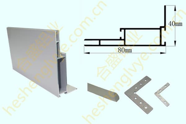 PERFIL DE ALUMINIO UNA CARA PARA CAJAS DE LUZ ANCHO 8*4CM,LARGO 5.8M, GROSOR 1.2MM, PESO 4.07KGS